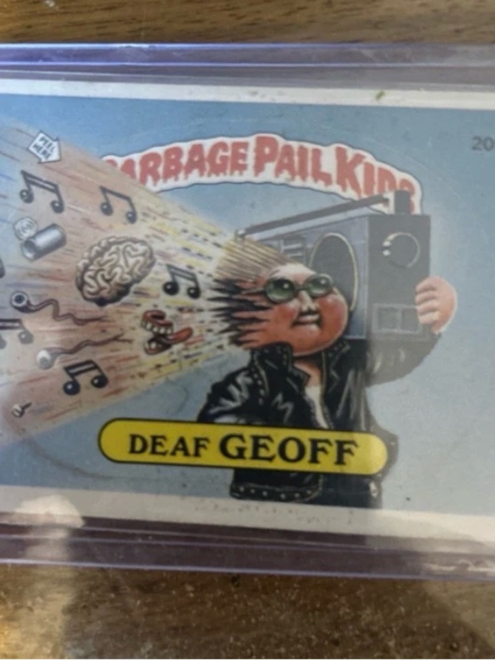 Garbage Pail Kids "Deaf Geoff" Collectible Card - Blue Background